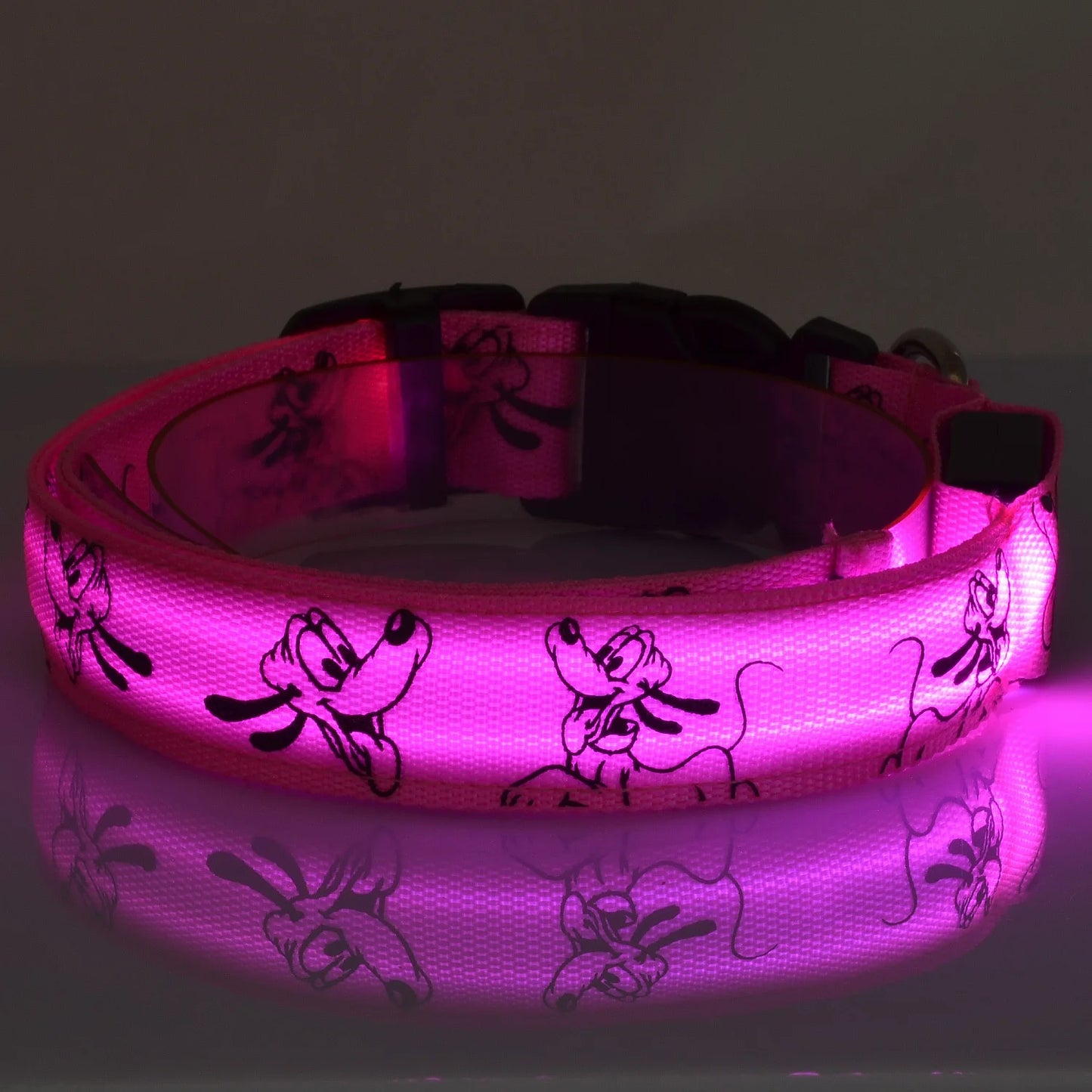 Nylon LED Dog Light Collar Cat Night Safety Flashing Glow Dark Electric Pets Head Chain for Small Middle Pug Dogs