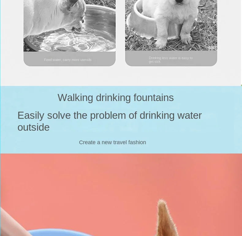 Dog Outing Water Cup Drinking Apparatus portable Bottle Feeder Outdoor Walking Pet Supplies