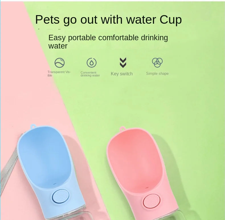 Dog Outing Water Cup Drinking Apparatus portable Bottle Feeder Outdoor Walking Pet Supplies